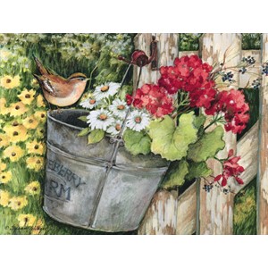 "Birdhouse & Fence" Assorted Boxed Note Card