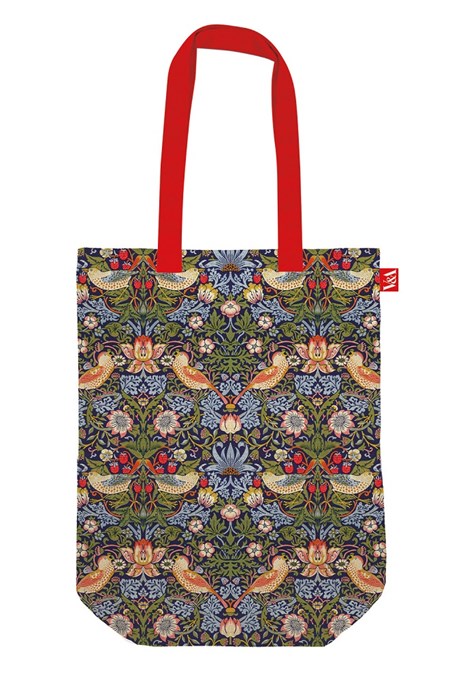 "Strawberry Thief" Tote Bag i organisk bomull kanvas